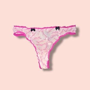 Pink Logo Thong